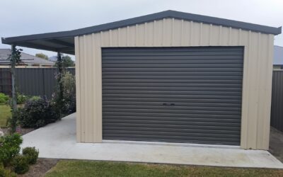 Workshop with awning 4m x 5m x 2.4m (1)